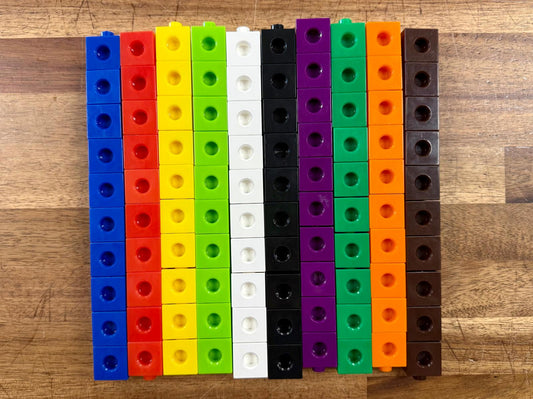 100 pcs Math Manipulative Linking Cubes Counting