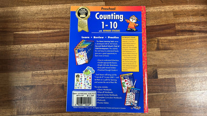 Home Learning Tools Preschool Counting 1-10 w/ Stickers