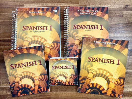 BJU Spanish 1 SET of 5 - 2nd Edition w. CD set