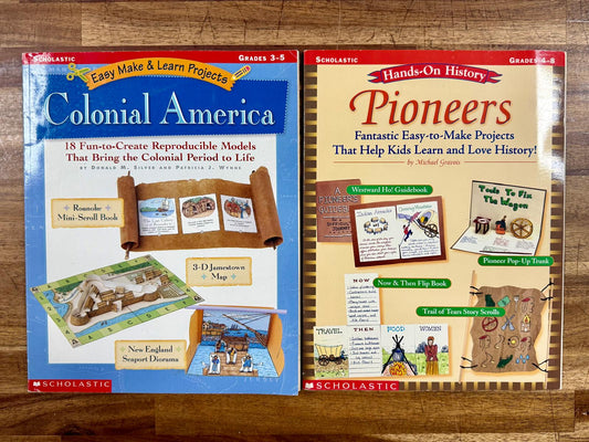 Scholastic Colonial America / Pioneers Worbkooks