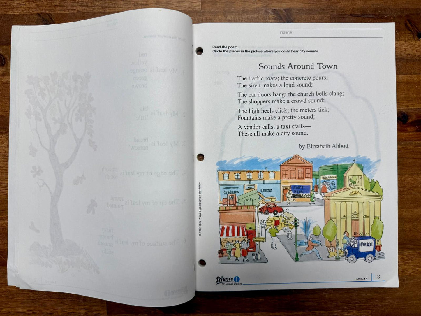 BJU Science 1 Second Ed Notebook Packet - Clean inside