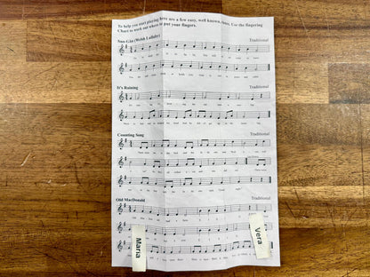 Classical Conversations Tin Whistle by Clarke w Music Sheet