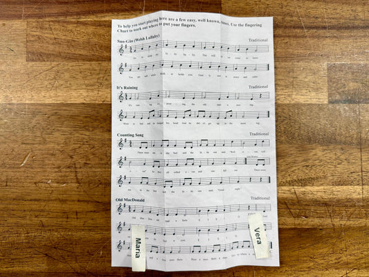 Classical Conversations Tin Whistle by Clarke w Music Sheet