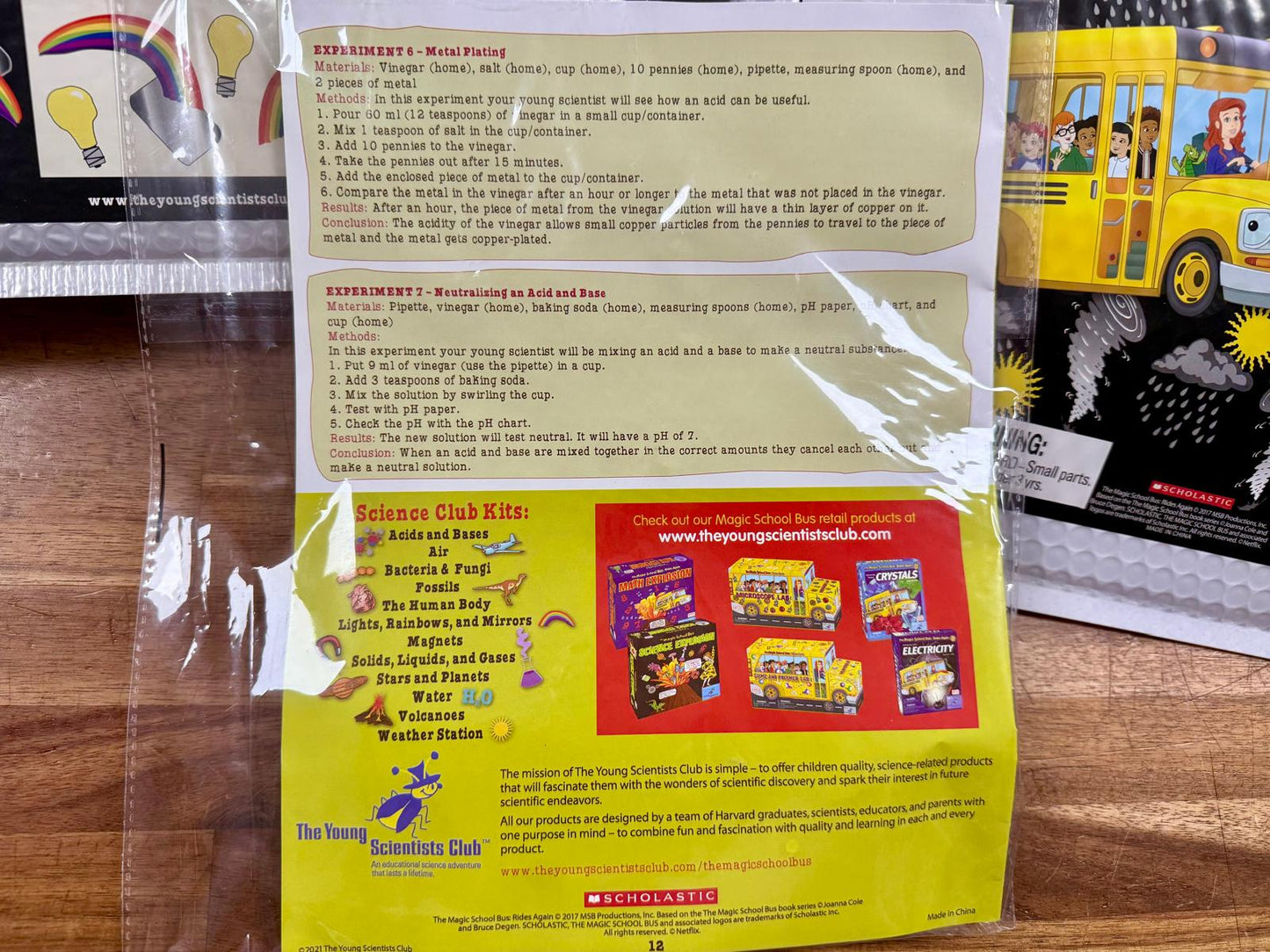 Magic School Bus Science Club Kits Complete Set of 12  (NEW)