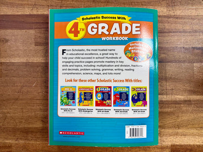 Scholastic 4th Grade Workbook w Motivational Stickers - VG