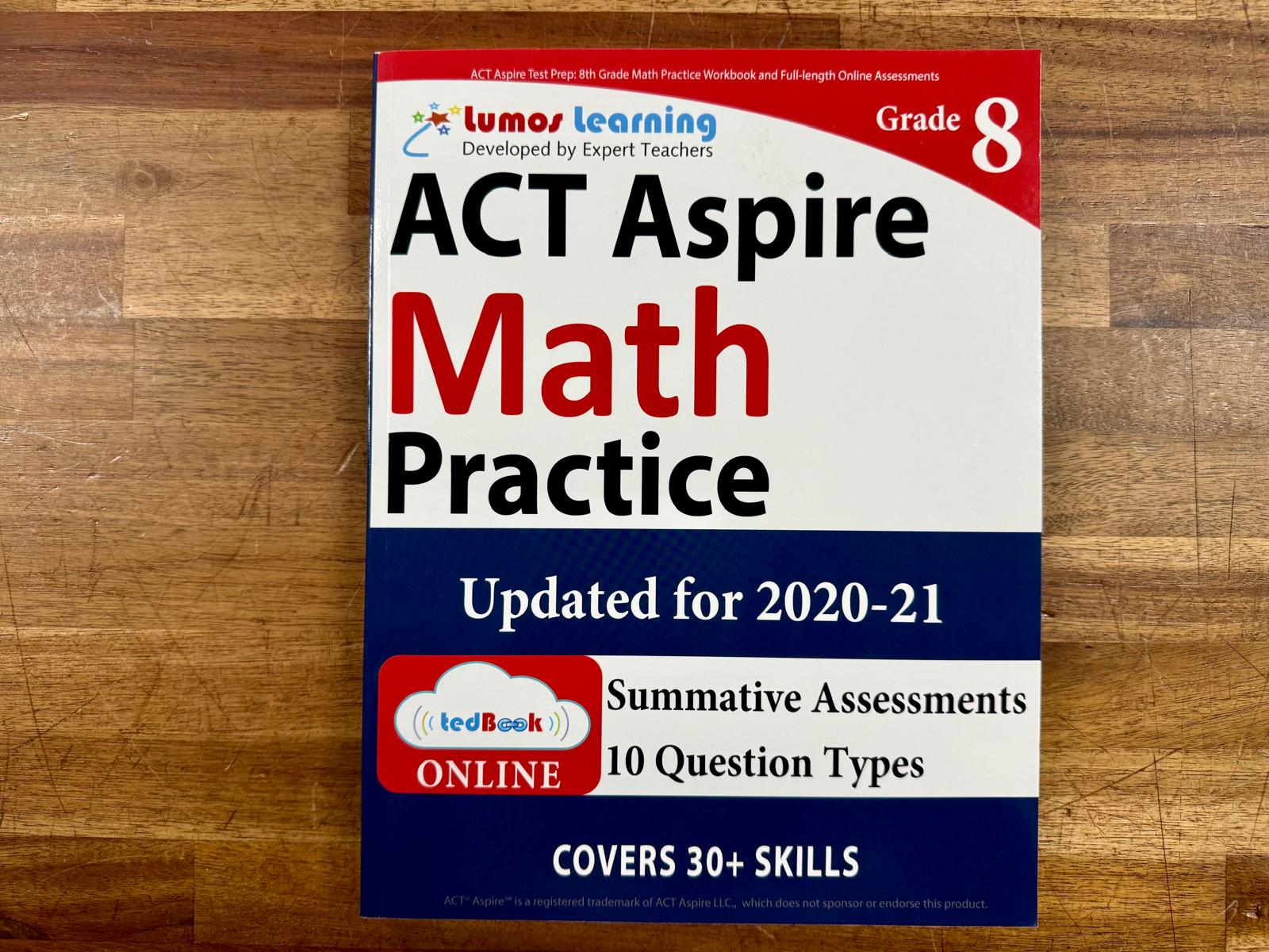 ACT Aspire Grade 8 Math Practice Workbook | Nearly New Condition ...