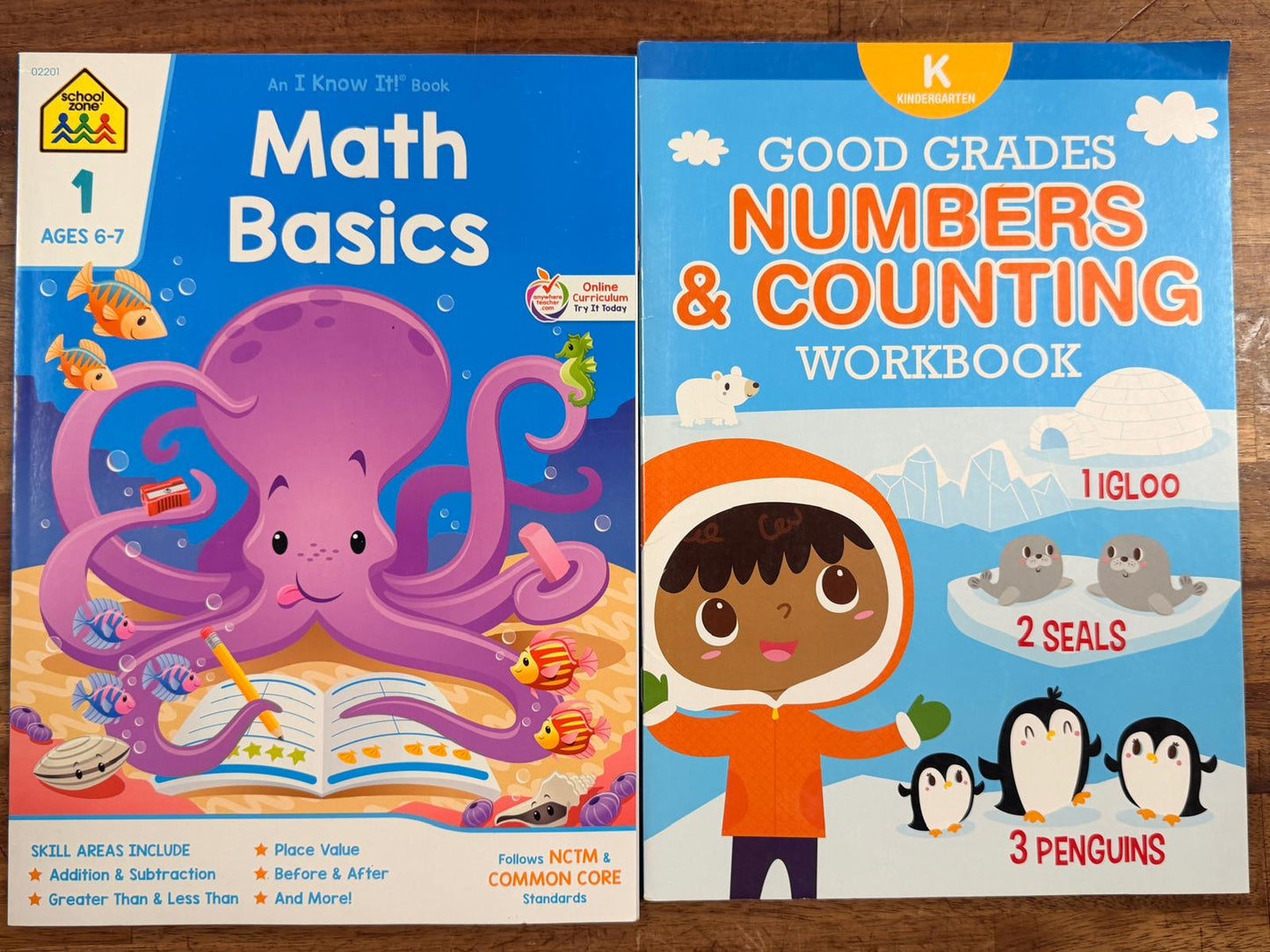Early Math Workbooks Set of 2: Kindergarten/First Grade