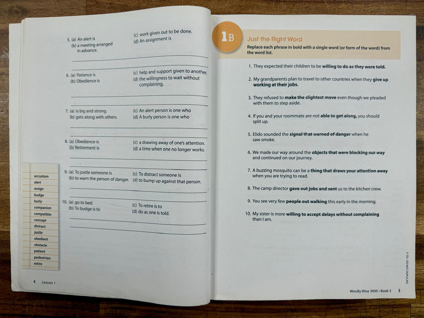 Wordly Wise 3000 Book 5 4th Ed w Answer Key & Test Booklet