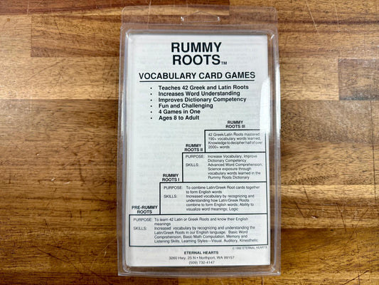 Rummy Roots 4 in 1 Latin Greek Vocab Building Card Game