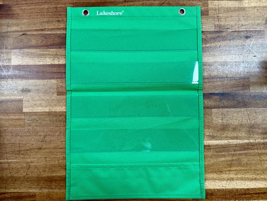 Lakeshore 5-Slot Pocket Charts - Good & Clean - Green