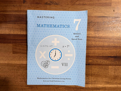 Rod & Staff Math Grade 7 Test Set