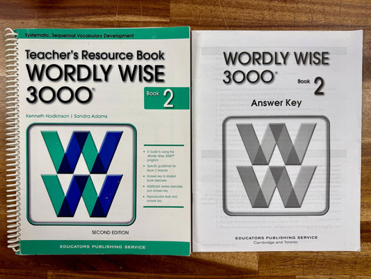 Wordly Wise 3000 Book 2 Teacher Resource + Answer Key (2nd Ed)