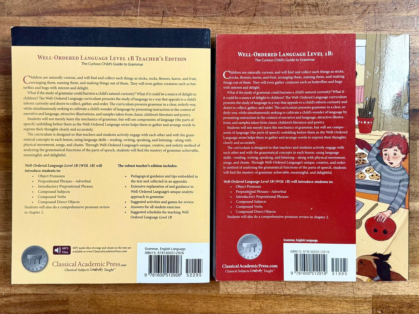 Well-Ordered Language Level 1B Set: Student & Teacher’s Ed