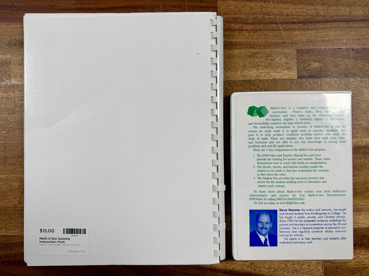 Math-U-See Gamma Teacher Manual & DVD Set 2004 Ed - Good