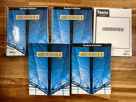 BJU Algebra I 3rd Edition SET of 5