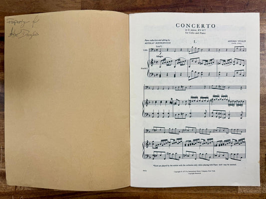 Vivaldi Concerto G Minor RV 417 Cello & Piano 1972