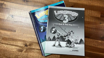 Abeka Language 3 5th Ed Work-Text & Quiz Test Keys - VG