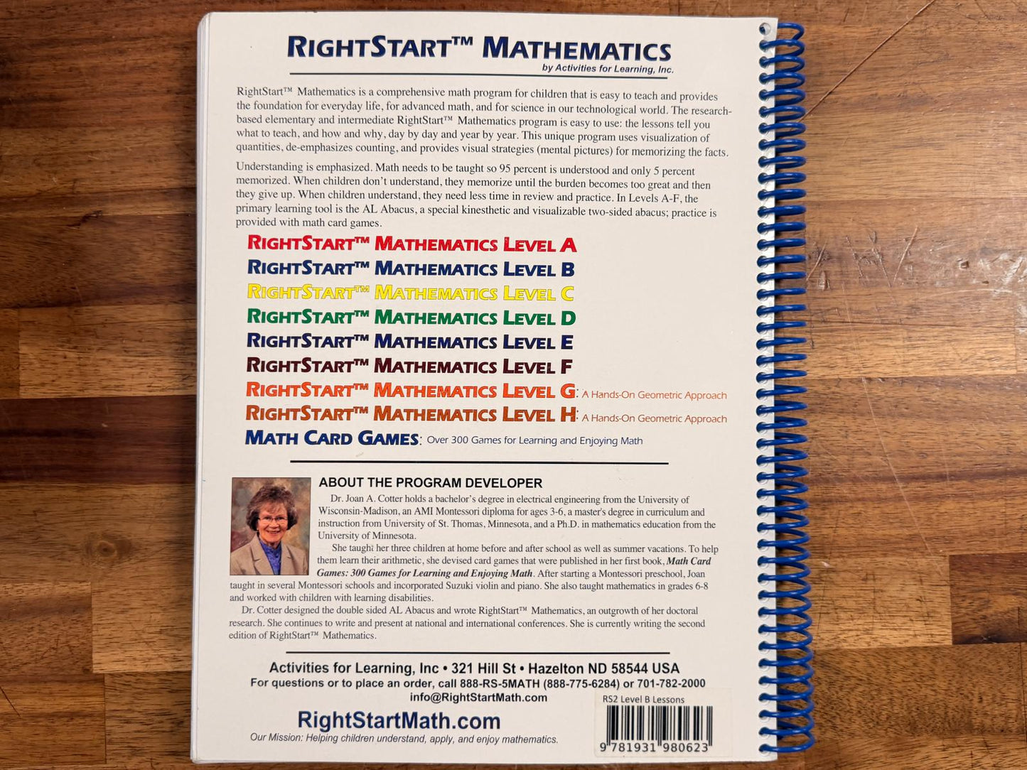 Right Start Mathematics Level B Lessons (2nd Ed)