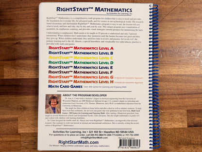 Right Start Mathematics Level B Lessons (2nd Ed)