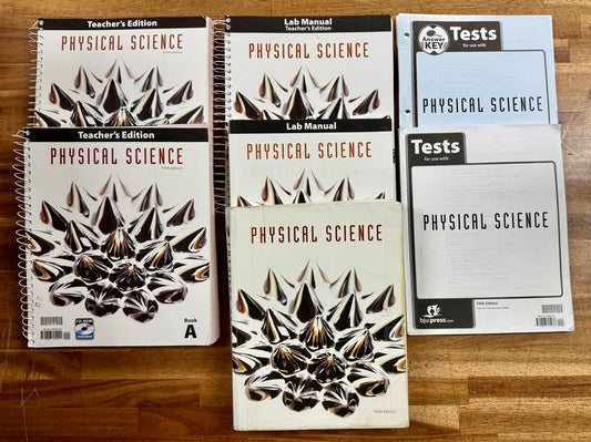 BJU Physical Science 5th Ed Complete Set - mostly good & clean