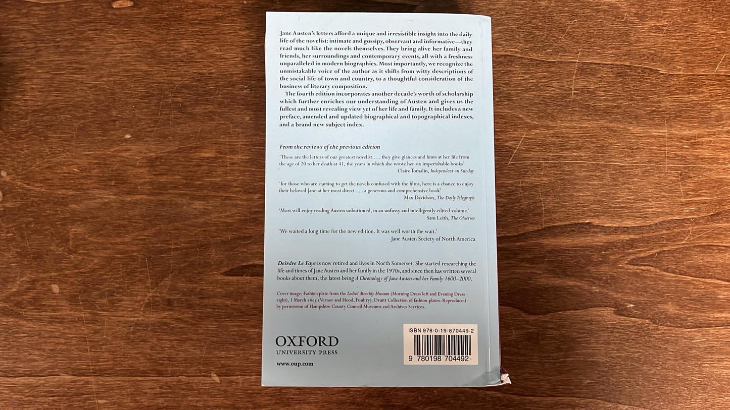 Jane Austen's Letters 4th Ed by Deirdre Le Faye