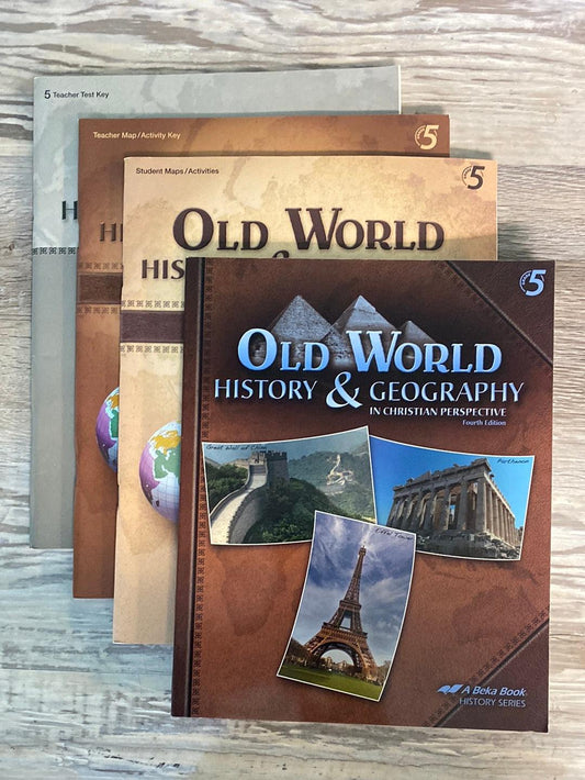 Abeka Old World History & Geography 4th Text & Keys