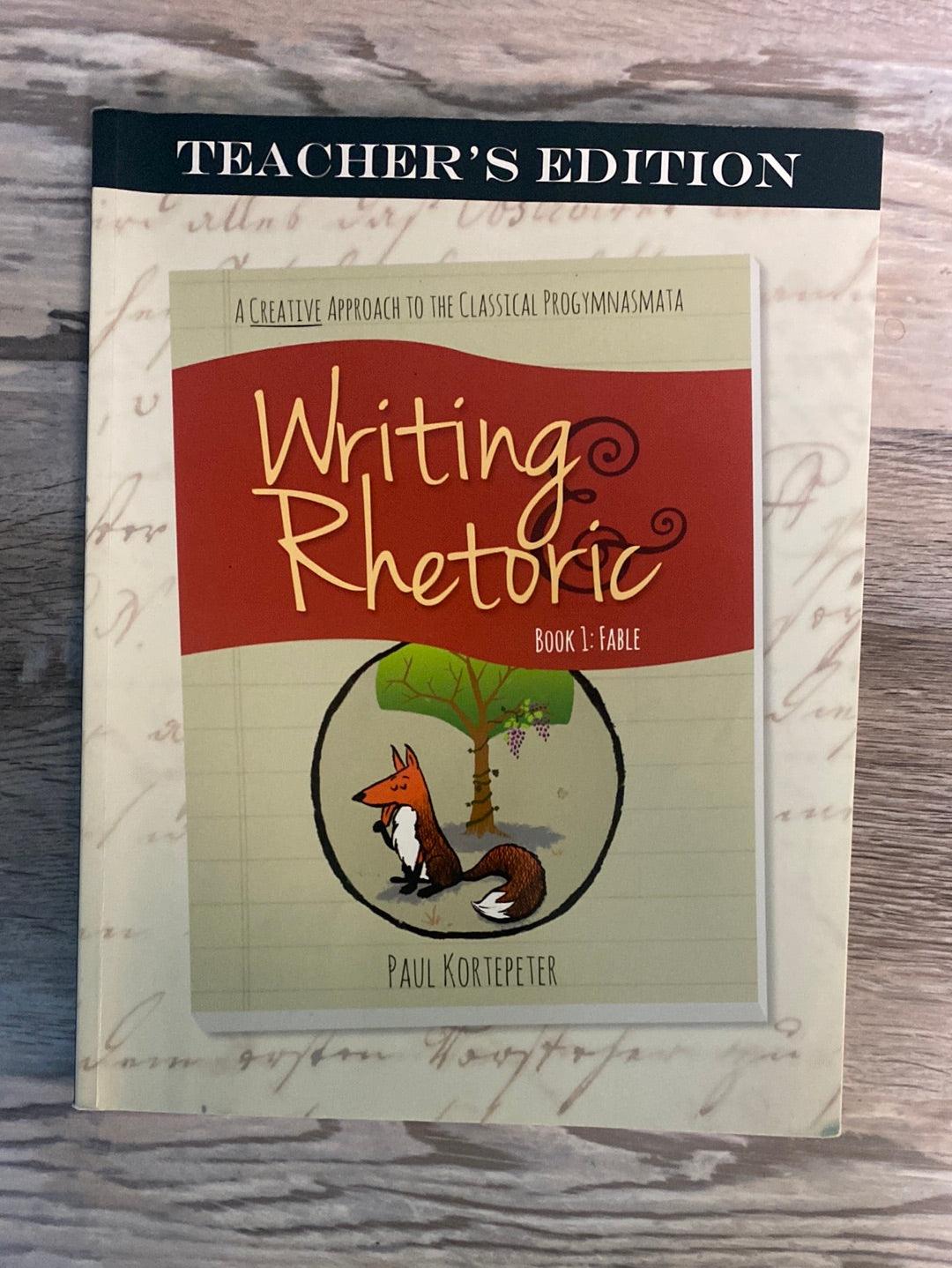 Writing & Rhetoric Book 1: Fable - Student Teacher Set - Condition: Good & Clean