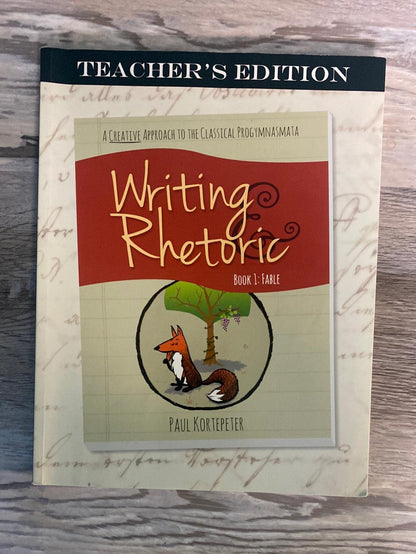 Writing & Rhetoric Book 1: Fable - Student Teacher Set - Condition: Good & Clean