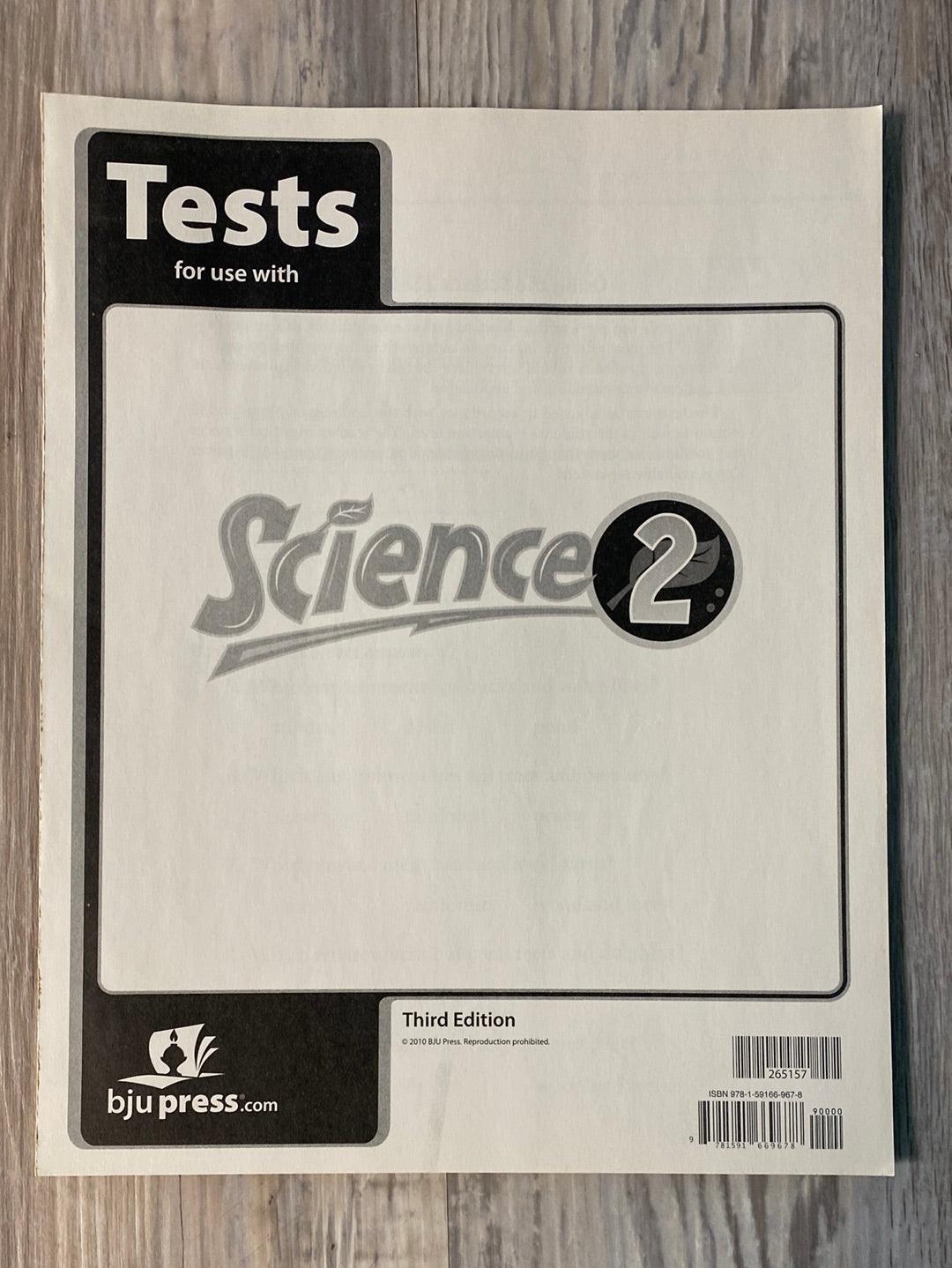 BJU Science 2: Student Text, Test+ Key, 3rd Edition