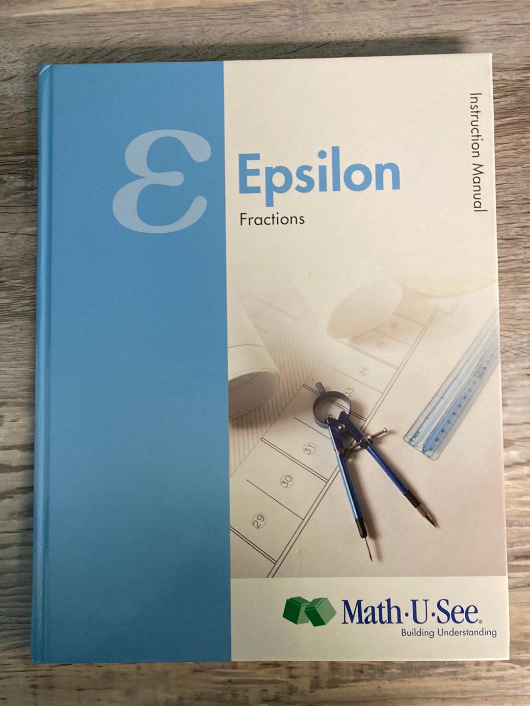 Epsilon Fractions: Instruction Manual by Math U See