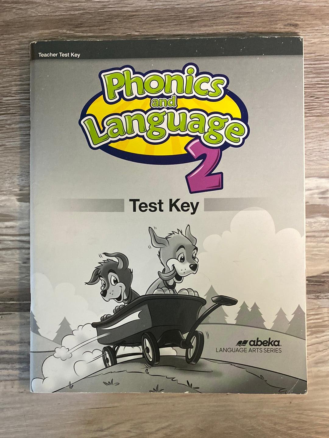 Abeka Phonics and Language 2  Test Key