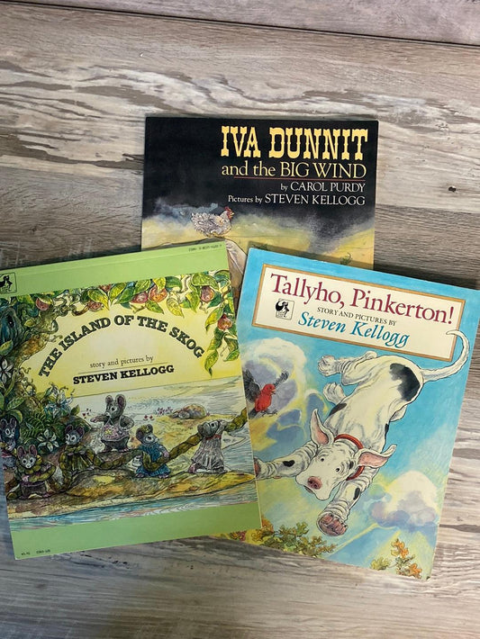 Steven Kellogg 3 Book Set - Signed