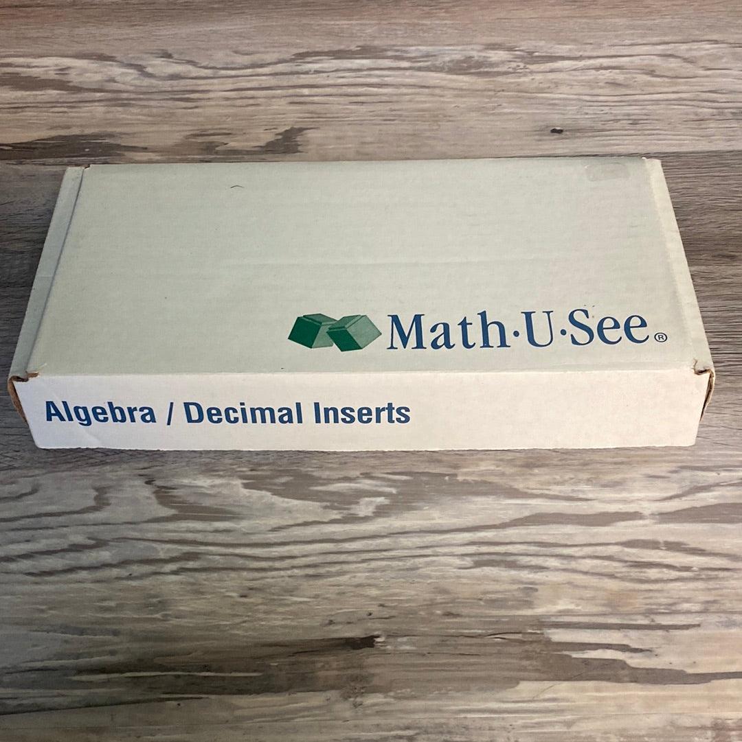 Math-U-See Manipulatives Algebra/Decimal Insert Kit
