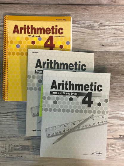 Abeka Arithmetic 4 Tests and Speed Drills 4th