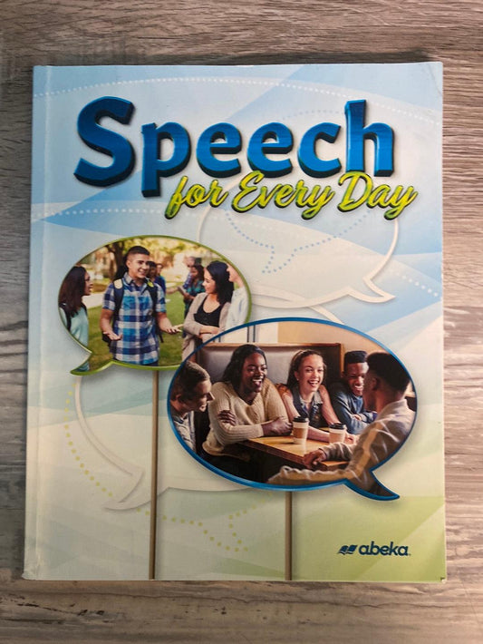 Abeka Speech for Every Day Student Text Book Workbook Homeschooling