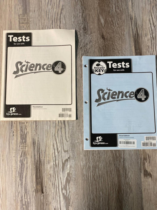 Science 4 Tests And Answer Key 3rd Ed.