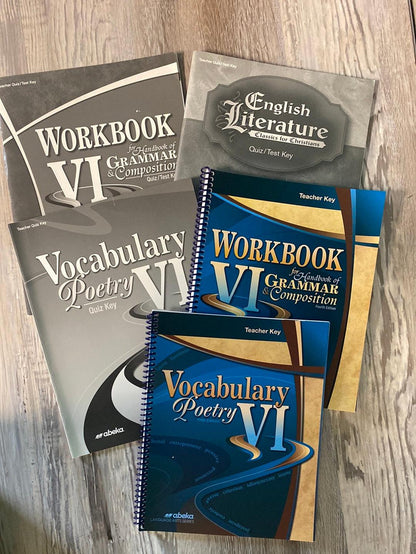Abeka English Grade 12 Teacher Keys, Lot of 5