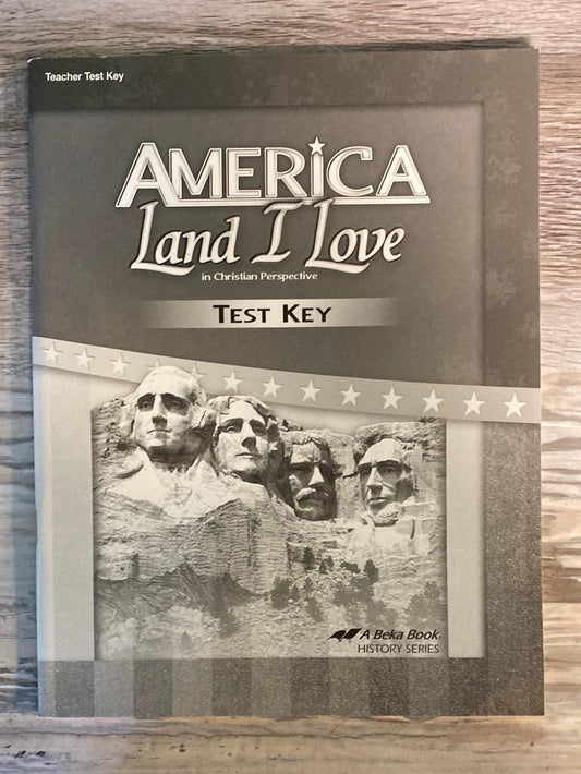 Abeka America Land I Love Test Key