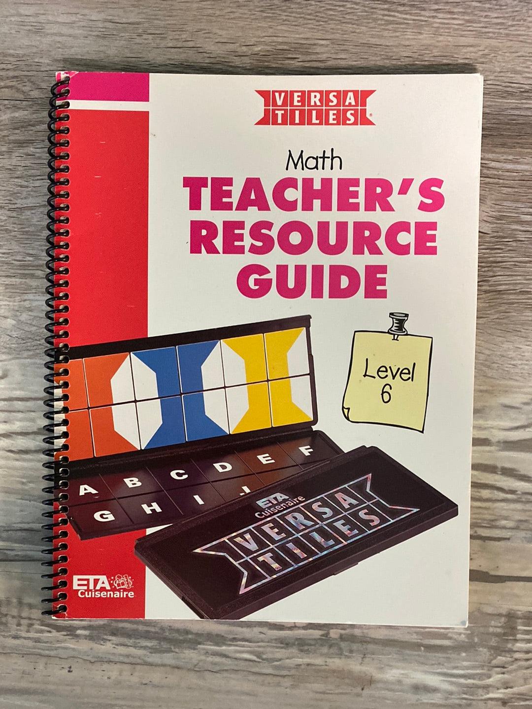 Versa Tiles Math Teacher's Resource Guide Level 6