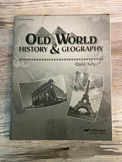 Abeka Old World History & Geography 5  Keys 4th ed.