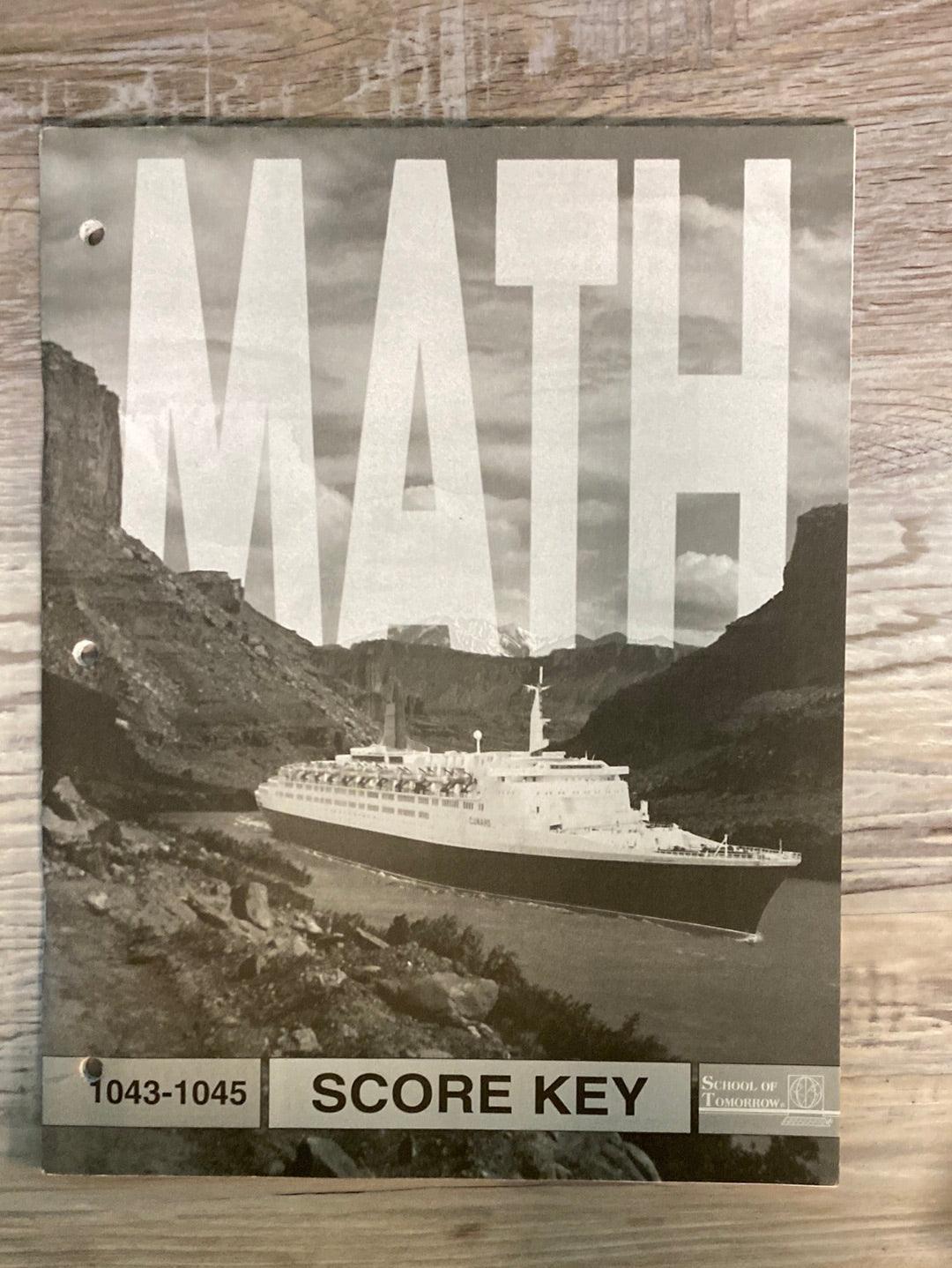 ACE PACEs Math Score Key 1043-1045