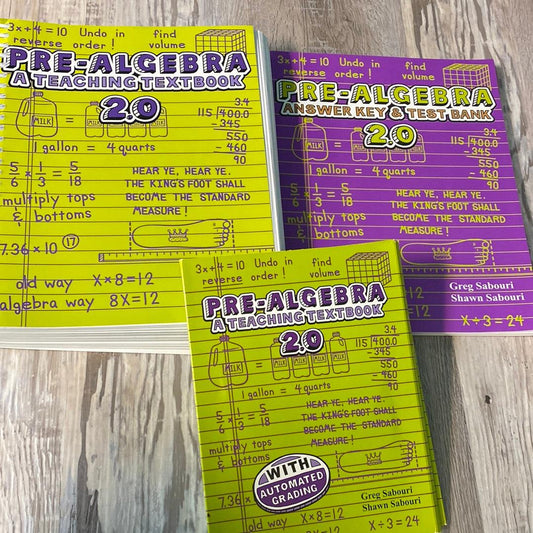 Pre-Algebra A Teaching Textbook Set