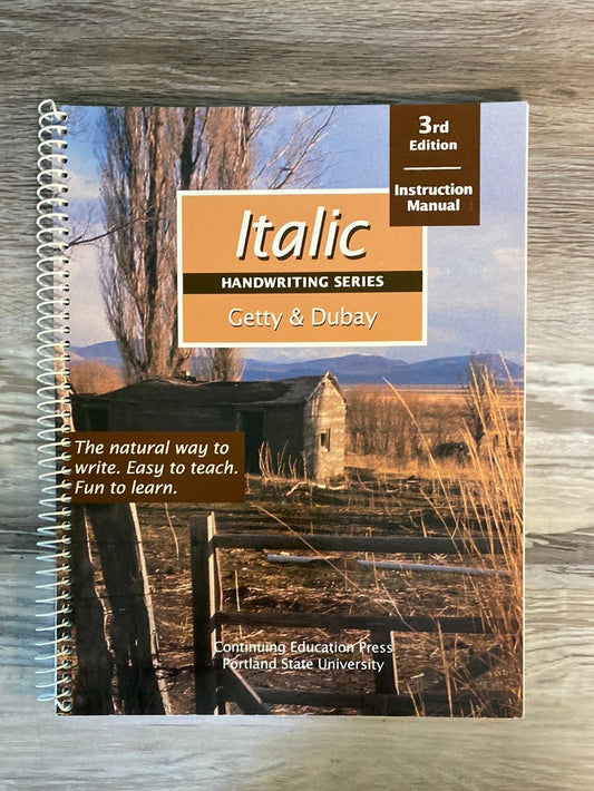 Italic Handwriting Series: Instruction Manual by Barbara Getty, Inga Dubay