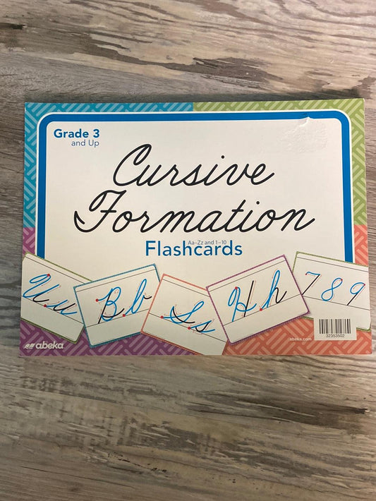Abeka Cursive Formation Flashcards Grade 3 and Up