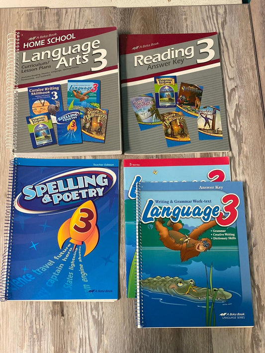 Abeka Language Arts 3 Teacher 5 Book Set