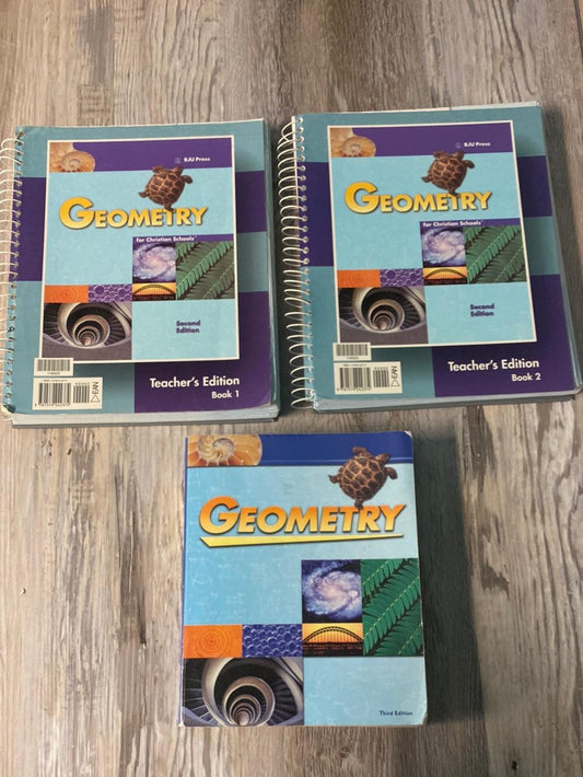BJU Geometry Teacher Books+ Student Text 3rd Set