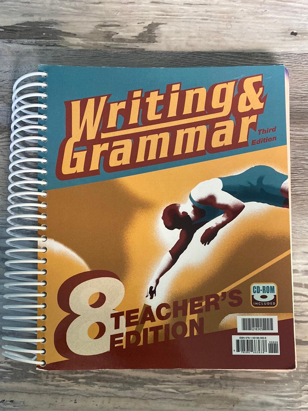 BJU Writing & Grammar 8 TE and Test Key 3rd