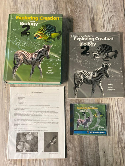 Exploring Creation with Biology 2nd Ed Text, Test + CD