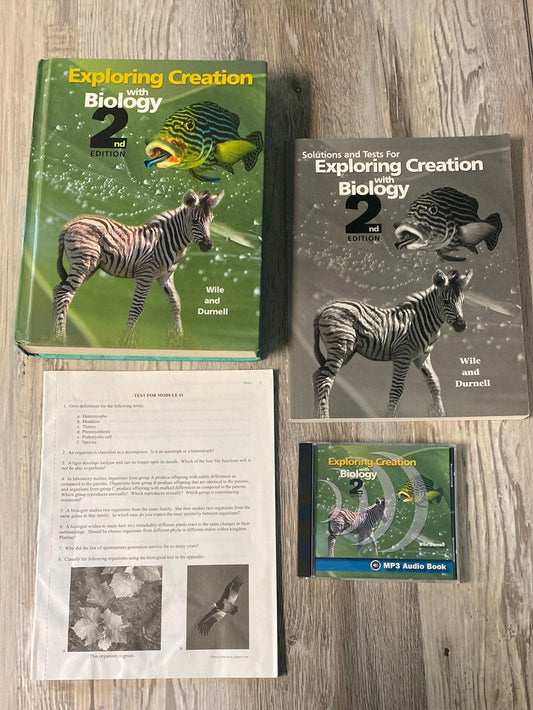 Exploring Creation with Biology 2nd Ed Text, Test + CD