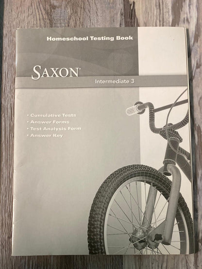 Saxon Math, Intermediate, Grade 3  Homeschool Kit